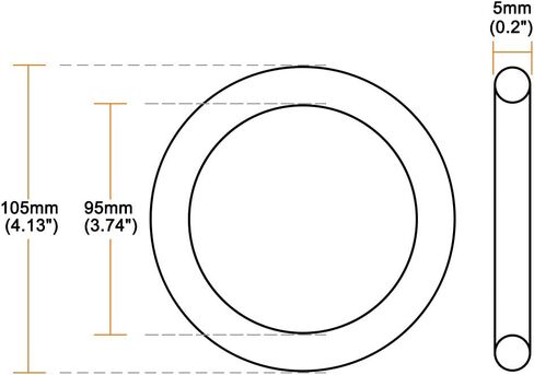 uxcell Nitrile Rubber O-Rings 32mm OD 24mm ID 4mm Width, Metric Nitrile Rubber Sealing Gasket, Pack of 1 in Saudi Arabia