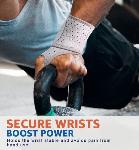 HiRui Breathable Wrist Brace (Pair) for Relieve Wrist Pain from Carpal Tunnel, Arthritis, Tendonitis, Sprain, TFCC | Adjustable Wrist Wraps Wrist Support for Weightlifting, Tennis - Fits All (Black) in Saudi Arabia