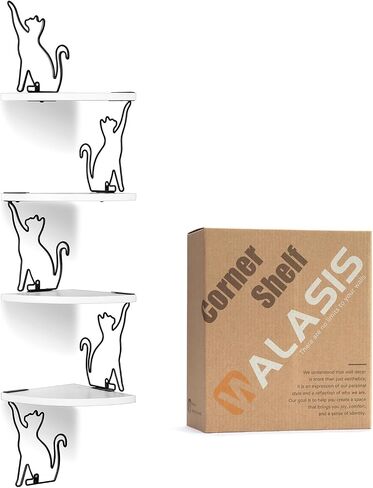 Corner Wall Shelf - Vintage Wood Floating Shelves Wall Decor for Nursery Boys Girls Teenage Room Decor in Saudi Arabia