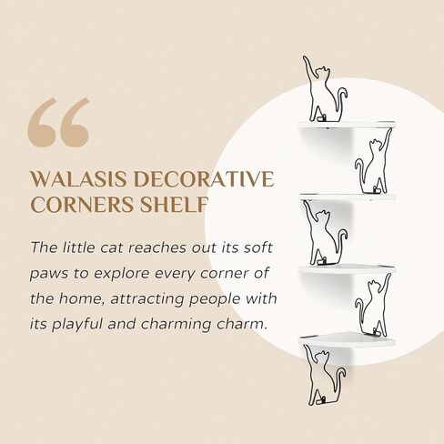 Corner Wall Shelf - Vintage Wood Floating Shelves Wall Decor for Nursery Boys Girls Teenage Room Decor in Saudi Arabia