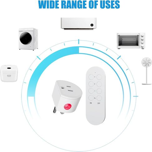 Wireless Remote Control Outlet Switch, SURNICE Mini Remote Light Switch 10A/1200W for Lights, Up to 130 FT Long Range, FCC and ETL Certified, 3 Expandable Outlets + 1 Remote in Saudi Arabia