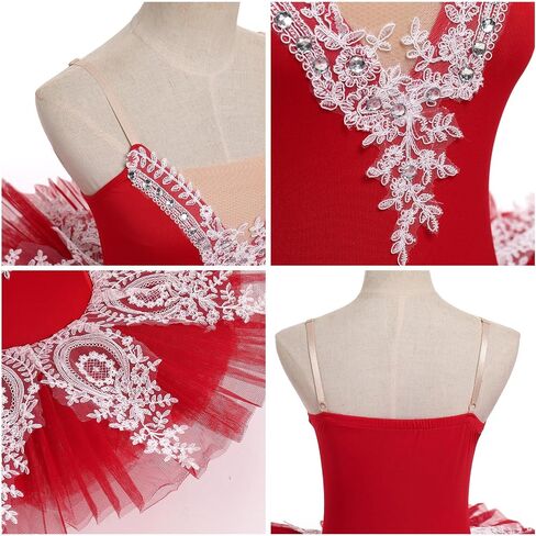 AFAVOM Ballet Leotards for Women Ballerina Performance Swan Lake Costume Embroidery Hard Platter Tutu Skirt Leotard Dancewear in Saudi Arabia