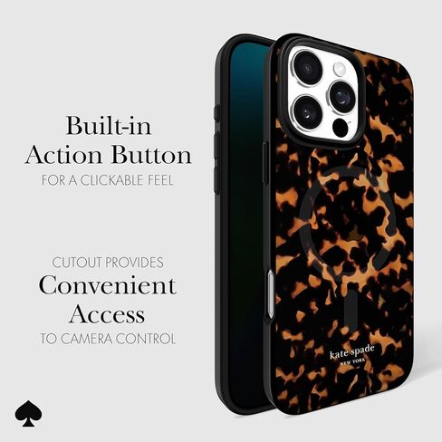 حافظة Kate Spade New York لهاتف iPhone 16 Pro Max - متوافقة مع MagSafe - حافظة هاتف مصممة - سلحفاة in Saudi Arabia
