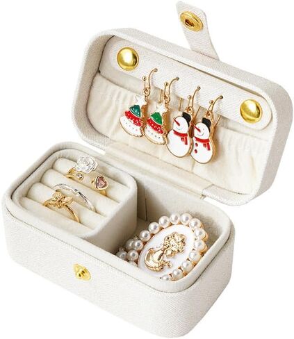 Pink Mini Jewelry Travel Case Small Jewelry Storage Leather Travel Jewelry Box for Women in Saudi Arabia