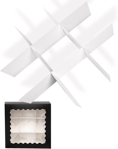 qiqee 20 Sets White Cookie Dividers For 12 Cupcake Boxes in Saudi Arabia