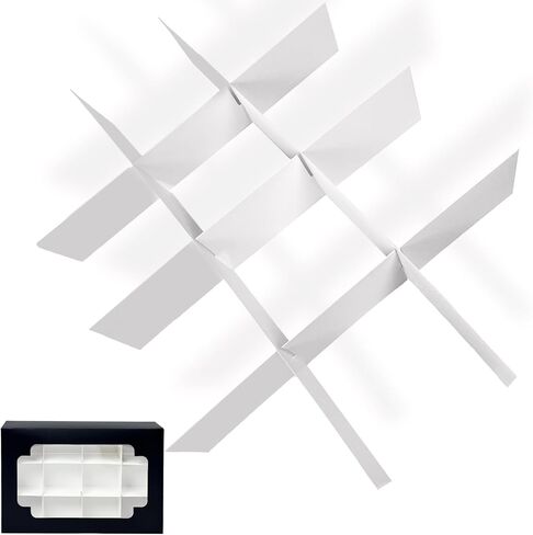 qiqee 20 Sets White Cookie Dividers For 12 Cupcake Boxes in Saudi Arabia