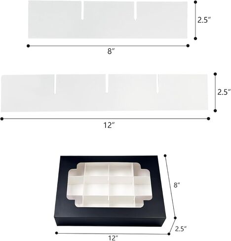 qiqee 20 Sets White Cookie Dividers For 12 Cupcake Boxes in Saudi Arabia