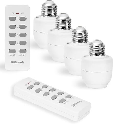 Remote Control Light Bulb Socket, Wireless Light Socket Switch, Remote Light Socket E26 Base for Pull Chain Light Fixture, 100FT Range, No Wiring, FCC Listed, 1 Remote + 1 Socket W01RS1106 in Saudi Arabia