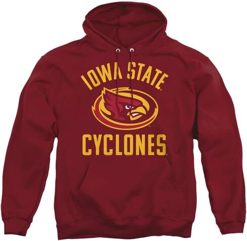 Iowa State University Official Distressed Primary Logo Unisex Adult Pull-Over Hoodie in Saudi Arabia
