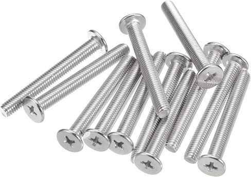 Uxcell M5-0.8 x 35mm 30 قطعة براغي مسطحة مستديرة الرأس 304 من الفولاذ المقاوم للصدأ فيليبس محرك آلة مسامير تثبيت الأجهزة لتوصيل الأثاث in Saudi Arabia