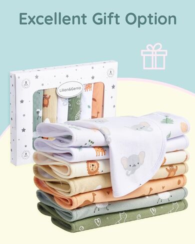 Lilian&Gema Baby Bibs 8 Pack Baby Drool Bibs for Unisex Boys Girls,Soft Cotton Bibs for Teething and Drooling Newborn in Saudi Arabia