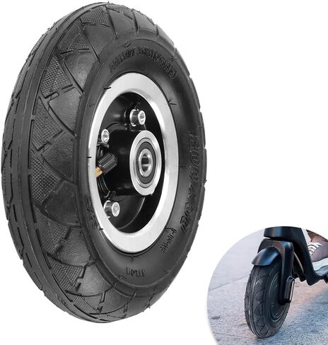 200x50 Electric Scooter Tire 8"x2" Pneumatic Wheel 8in Inflation Tyre Air Tire & 10mm Bearing Alloy Hub for Mountain Scooter and Mountain Skateboard Off-road Tire in Kuwait