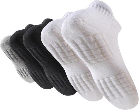 Women's Ankle Athletic Running Socks Anti-Blister Cotton Cushioned Wicking Socks (5 Pairs) in Kuwait