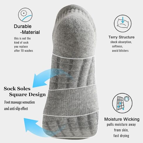 Women's Ankle Athletic Running Socks Anti-Blister Cotton Cushioned Wicking Socks (5 Pairs) in Kuwait