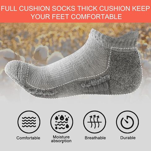 Women's Ankle Athletic Running Socks Anti-Blister Cotton Cushioned Wicking Socks (5 Pairs) in Kuwait