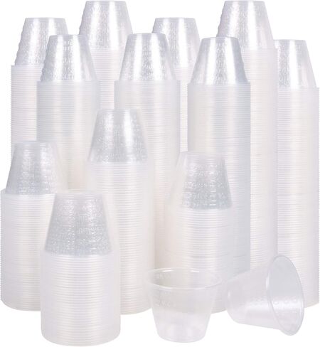 Disposable, Graduated, Plastic Medicine Cups - Bulk Set (1000), 1 Ounce Cups with Volume, Dosage Measure-for Mixed Pills, Liquid Medication Measuring, DIY Arts & Crafts/Mixes, Mouthwash in Saudi Arabia