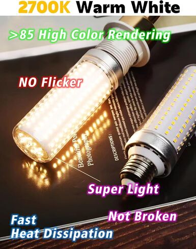 E26/E27 200W Equivalent LED Corn Light Bulb, 20W 3000LM Non Dimmable 6000K Daylight White, Bright High Output E26 Medium Base LED Bulb for Candelabra Ceiling Fan Home Garage Warehouse Indoor,1 Pack in Saudi Arabia