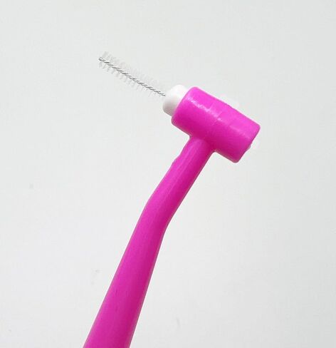 Orthodontic Toothbrush Double-Ended Interspace Brush Tiny Small Soft Trim Head and Flat Head End Tuft Toothbrush for Braces and Teeth Detail Cleaning, 4 Pieces (4 Colors B) in Saudi Arabia