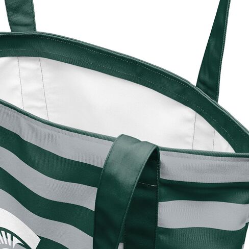FOCO NCAA College Team Logo Stripe Canvas Tote Bag in Saudi Arabia