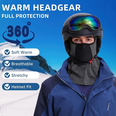 قناع تزلج بالاكلافا للشتاء للرجال والنساء، قناع وجه دافئ، غطاء وجه حراري للطقس البارد، دراجة نارية على الجليد، ركوب الدراجات in Kuwait