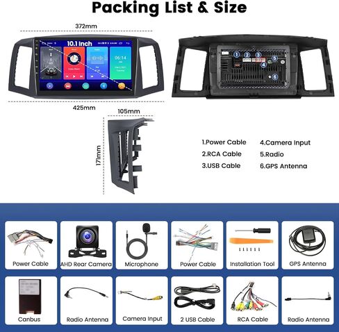 [2G+64G] ترقية Android 13 ستيريو لسيارة Jeep Grand Cherokee 2004-2007، شاشة لمس 10.1 بوصة لاسلكية Apple Carplay Android Auto Radio مع GPS Navigation WiFi Bluetooth كاميرا احتياطية in Saudi Arabia