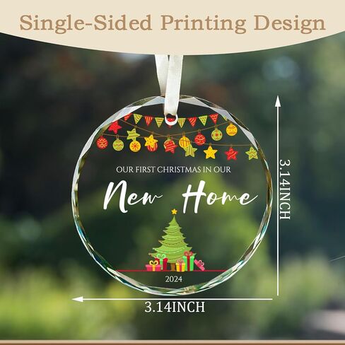 Sirjiera 1st Anniversary Romantic Gifts for Couples, Happy 1st Anniversary Ornament Sign, 1 Year Wedding Gifts Round Acrylic Keepsake, 2024 Best Anniversary Wedding Gifts for Wife Husband in Saudi Arabia