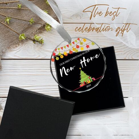 Sirjiera 1st Anniversary Romantic Gifts for Couples, Happy 1st Anniversary Ornament Sign, 1 Year Wedding Gifts Round Acrylic Keepsake, 2024 Best Anniversary Wedding Gifts for Wife Husband in Saudi Arabia