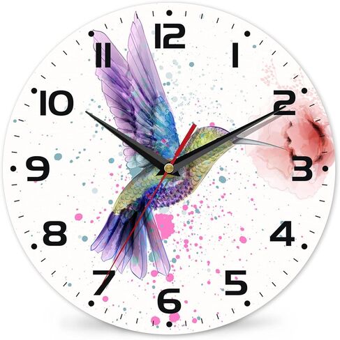 Wall Clock, with God All Things are Possible Wall Clocks Vintage Wooden Battery Operated Non Ticking 10 inch Clock Silent Art Bedroom Kitchen Clock Home Decor for Girls Kids in Saudi Arabia