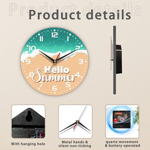 Wall Clock, with God All Things are Possible Wall Clocks Vintage Wooden Battery Operated Non Ticking 10 inch Clock Silent Art Bedroom Kitchen Clock Home Decor for Girls Kids in Saudi Arabia