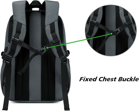 School Backpack for Men, laptop backpack Elementary Middle High Bookbags for Teens Boys Waterproof Lightweight Casual Daypack(Black) in Kuwait
