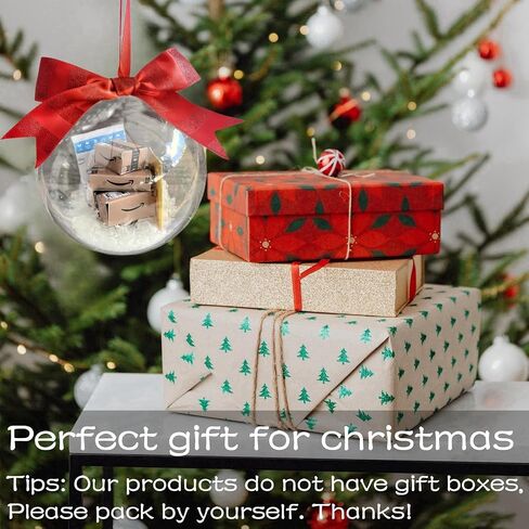 Funny Ornament, Funny Mini Express Box Packages Clear Ball Ornament for Christmas Tree, Funny Mini Gifts Box Ornament for Christmas Decoration, Mini Packages 2 in Saudi Arabia