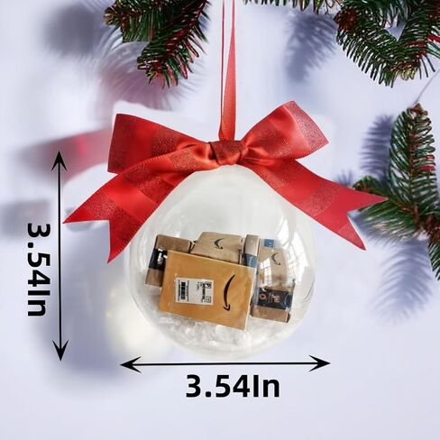 Funny Ornament, Funny Mini Express Box Packages Clear Ball Ornament for Christmas Tree, Funny Mini Gifts Box Ornament for Christmas Decoration, Mini Packages 2 in Saudi Arabia