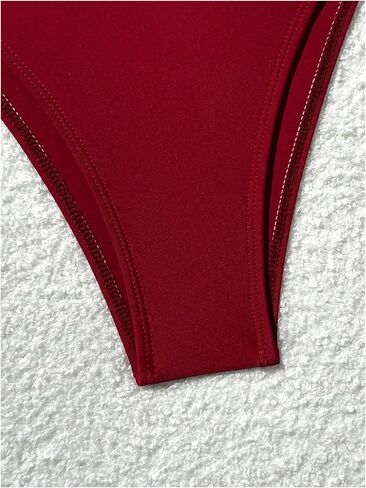 MakeMeChic Women's 2 Piece Bathing Suits Cut Out Ring Linked One Shoulder Bikini Sets Swimsuits in Saudi Arabia