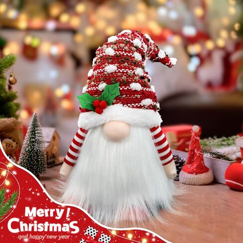 Gnome Christmas Decorations - Adorable Plush Christmas Gnome Gifts for Women, Thanksgiving Valentines Birthday Plush Gnome Swedish Tomte Elf for Kitchen, Tiered Tray and Home Décor in Kuwait