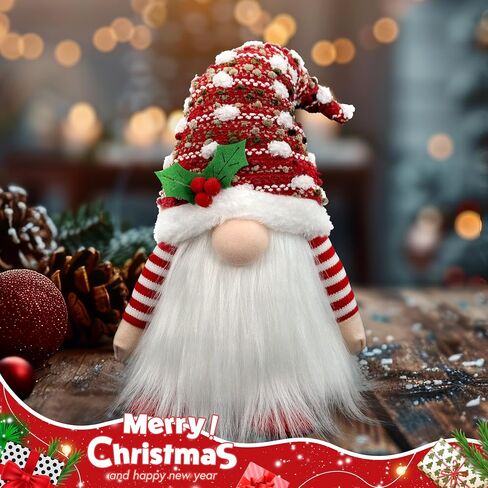 Gnome Christmas Decorations - Adorable Plush Christmas Gnome Gifts for Women, Thanksgiving Valentines Birthday Plush Gnome Swedish Tomte Elf for Kitchen, Tiered Tray and Home Décor in Kuwait