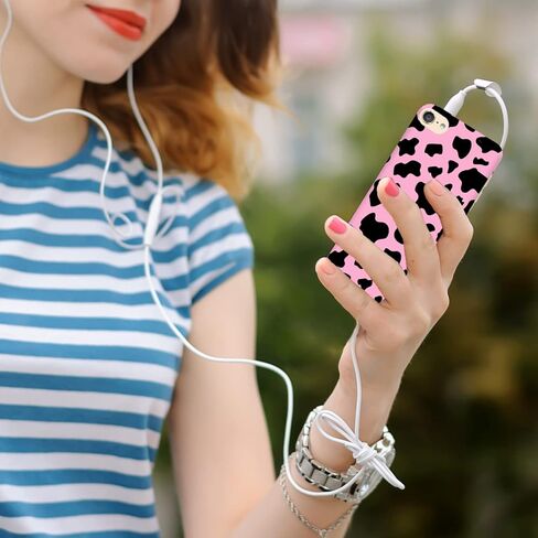 Glisten - iPod Touch 7th / 6th / 5th Generation Case - Cow Skin Pink Print Design Printed Slim Plastic Hard Snap on Protective Designer Back Phone Case/Cover for iPod Touch 7/6 / 5., White in Kuwait