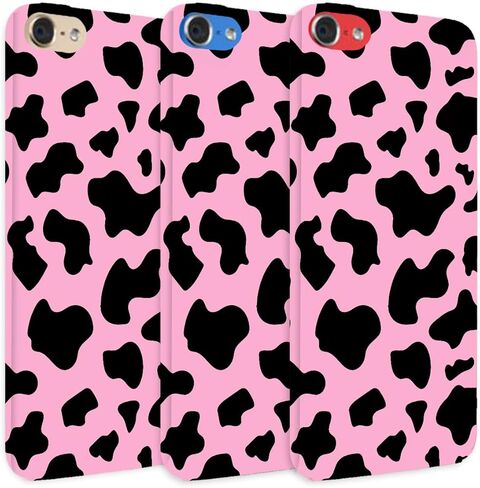Glisten - iPod Touch 7th / 6th / 5th Generation Case - Cow Skin Pink Print Design Printed Slim Plastic Hard Snap on Protective Designer Back Phone Case/Cover for iPod Touch 7/6 / 5., White in Kuwait