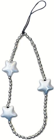 QRH Y2K Star Beaded Phone Charm Colorful Star Phone Lanyard Strap Cute Star Phone Decorations Wrist Beads Chain Lightweight Phone Accessories in Saudi Arabia