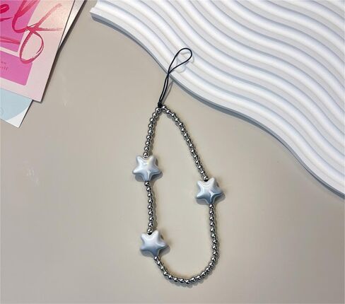 QRH Y2K Star Beaded Phone Charm Colorful Star Phone Lanyard Strap Cute Star Phone Decorations Wrist Beads Chain Lightweight Phone Accessories in Saudi Arabia