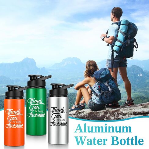 Tanlade 24 Pack Aluminum Water Bottle, 20oz Employee Appreciation Gift Sport Water Bottle Bulk with Snap Lid, Thank You Gift Bottle Leakproof Reusable for Graduation Teacher Coworker Gift(Multicolor) in Saudi Arabia