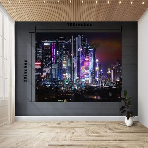 Ine Ive Punk Cityspace Tapestry Retro Neon Architecture Wall Decor City Skyline Wall Hanging Decorations Flannel Large Size 4060 Inches Tapestry for Home Living Room Dorm Bedroom In GTRLIE45 in Saudi Arabia