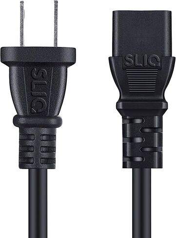 Sliq Gaming 2 Prong Power Cable/Cord - for Xbox One Original, Xbox 360, PlayStation 3 & PS4 Slim/Pro (10 Feet) in Saudi Arabia