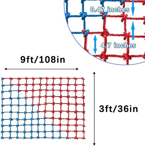 Climbing Cargo Net, Polyester Playground Climbing Net, Heavy Duty Large Military Climbing Net for Kids Outdoor, Kids Safety Protection Net, Rope Ladder, Jungle Gyms, Swingset, Treehouse in Kuwait