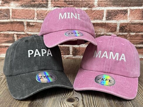 قبعات Papa Mama Mini Captain First Mate المطابقة المطرزة in Kuwait