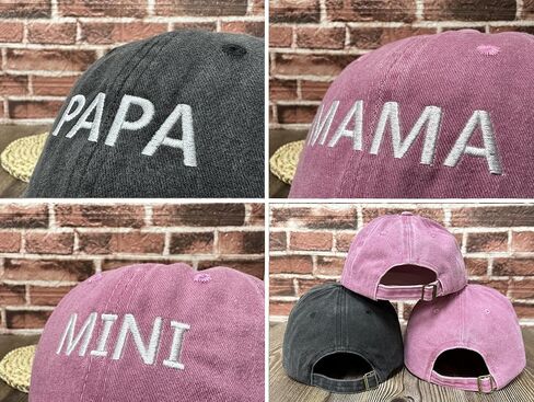 قبعات Papa Mama Mini Captain First Mate المطابقة المطرزة in Kuwait