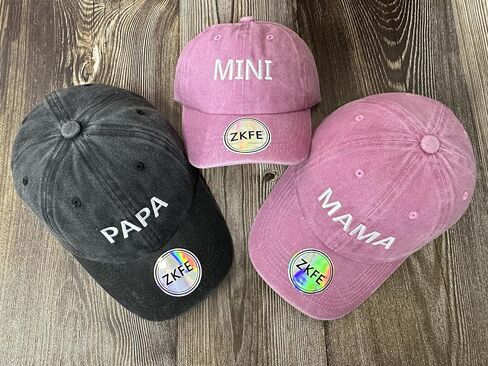 قبعات Papa Mama Mini Captain First Mate المطابقة المطرزة in Kuwait