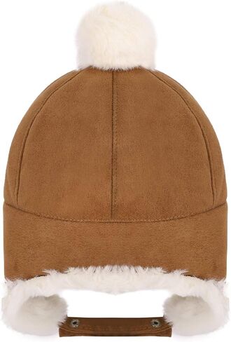 Kids Warm Earflap Hat Winter Suede Velvet Trapper Hat with Ear Flap Hat Baby Beanie Hat Toddler Thermal Cap Headwear in Saudi Arabia