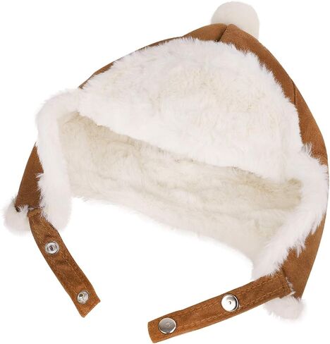 Kids Warm Earflap Hat Winter Suede Velvet Trapper Hat with Ear Flap Hat Baby Beanie Hat Toddler Thermal Cap Headwear in Saudi Arabia