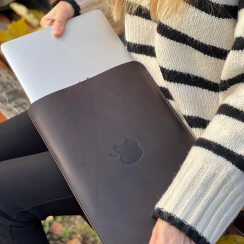 Genuine Leather Sleeve Case for 13 MacBook Air M1 M2 M3 M4 / MacBook 13 Pro (DarkBlue, MacBook 13 Air) in Kuwait