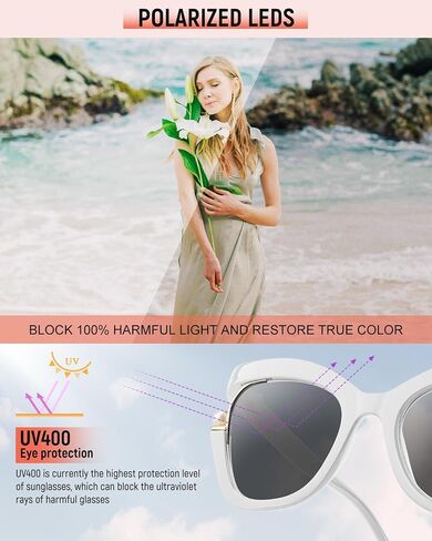 MIZZEO Square Sunglasses for Women Men, Oversized Polarized Aviator Sunglasses, Sunglasses Sparkling Large Pearl Frame in Saudi Arabia